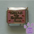 GIRLS are Heaven Sent Italian Charm with little red hearts