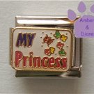 MY Princess Italian Charm with Butterfly and Flowers