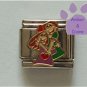 Sisters Hugging or Best Friends Italian Charm with red hearts