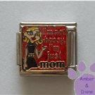 I am not bossy, I am just mom Italian Charm red glitter background