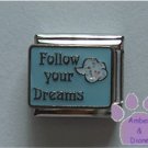 Follow your Dreams Italian Charm blue sky white glitter cloud