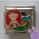 Sweetest Mermaid Italian Charm with Green Glitter Body