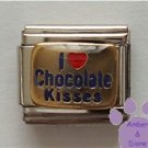 I love (red heart) Chocolate Kisses Italian Charm