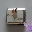 Pina Colada Italian Charm straw and pineapple slice