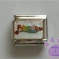 Colorful Friends Italian Charm with red hearts