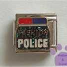FASHION POLICE Italian Charm with police car flashing lights
