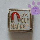 GUY MAGNET Italian Charm with a red Magnet