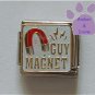 GUY MAGNET Italian Charm with a red Magnet