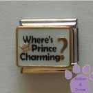 Where Is Prince Charming Italian Charm with gold tone crown