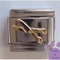 Goldtone Scissors Italian Charm for Hairdresser, Scrapbooker or Seamstress