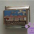 I love (red heart) Scrapbooking Italian Charm with Supplies