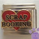 Love SCRAP BOOKING Italian Charm with Large Red Heart