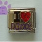I Love Dance Italian Charm with red glitter enamel heart