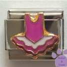 Pink and White Tutu Italian Charm for Ballet Dancer Dancing