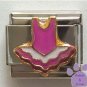 Pink and White Tutu Italian Charm for Ballet Dancer Dancing