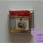 I love (red heart) MY DIGITAL Italian Charm Camera red glitter