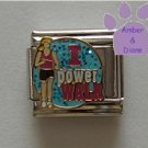 I power WALK Italian Charm Walker on Blue Glitter