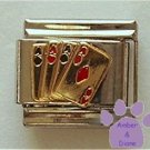 Holding all the Aces Playing Cards Italian Charm