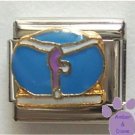 Gymnast on Balance Beam Italian Charm for Gymnastics