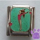 Gymnast vertical Italian Charm for Gymnastics or Acrobatics