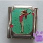 Gymnast vertical Italian Charm for Gymnastics or Acrobatics