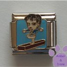 Little Girl on Balance Beam Italian Charm