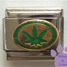 Hemp Leaf Italian Charm Marijuana Leaf