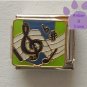 Music Italian Charm with treble clef, music staff and music note