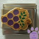 Purple Grapes Italian Charm for wine lover