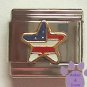 American US Star Flag Italian Charm