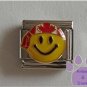 Canadian Smiley Face Italian Charm wearing a flag bandanna
