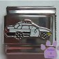 Black and White Police Car Italian Charm - Cop Car