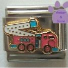 Fire Truck with Ladder Italian Charm for Fire Fighter