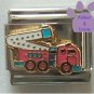 Fire Truck with Ladder Italian Charm for Fire Fighter