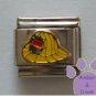 Yellow Fire Hat Italian Charm Fire Fighter Helmet