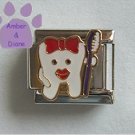 Molar Tooth & Toothbrush Italian Charm Dentist *Dental Assistant