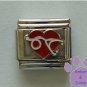 Red Heart with Stethoscope Italian Charm Love Nursing or Doctoring