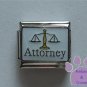 Attorney Italian Charm with the Scales of Justice