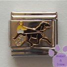 Harness Horse Racer Italian Charm - Trotter or Pacer