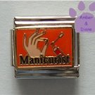 Manicurist Italian Charm Hand with Nail Polish on orange