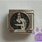 Microscope Italian Charm on black glitter