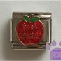 Best teacher on a Large Red Glitter Apple Italian Charm