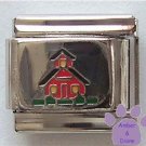 Cute Little Red School House Italian Charm for Teacher
