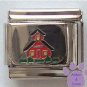 Cute Little Red School House Italian Charm for Teacher