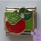 Juicy Red Apple with Worm Italian Charm for Teacher