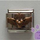 Irish Claddaugh Italian Charm 3D Symbol for Love or Friendship