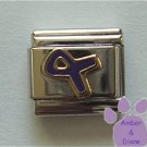 Purple Ribbon Italian Charm Fighting Domestic Violence Awareness