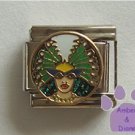 Mardi Gras Reveller Italian Charm wearing a fabulous mask