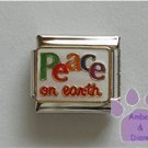 Peace on earth Italian Charm with colorful lettering