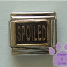 SPOILED Italian Charm - gold tone on black enamel